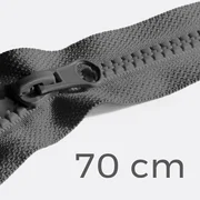 Reißverschluss teilbar 70cm Dunkelgrau D306
