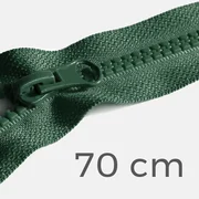 Reißverschluss teilbar 70cm Dunkelgrün D190