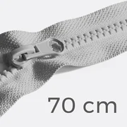 Reißverschluss teilbar 70cm Hellgrau D132