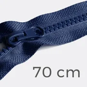 Reißverschluss teilbar 70cm Marine D40