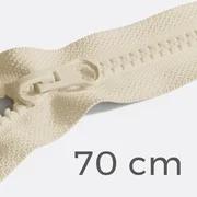 Reißverschluss teilbar 70cm Milchweiß D99