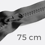 Reißverschluss teilbar 75cm Dunkelgrau D306