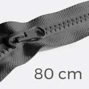 Reißverschluss teilbar 80cm Dunkelgrau D306