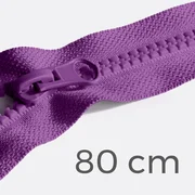 Reißverschluss teilbar 80cm Lila (Mittel) B41
