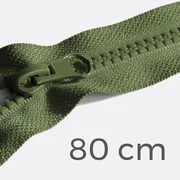 Reißverschluss teilbar 80cm Oliv D887