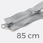 Zwei-Wege Reißverschluss 85cm Hellgrau D132
