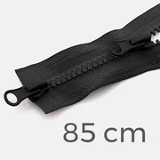 Zwei-Wege Reißverschluss 85cm Schwarz B5
