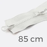 Zwei-Wege Reißverschluss 85cm Weiß B3