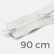 Zwei-Wege Reißverschluss 90cm Weiß B3