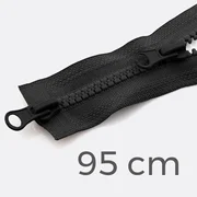 Zwei-Wege Reißverschluss 95cm Schwarz B5
