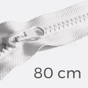 Reißverschluss teilbar 80cm Weiß B3