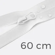 Reißverschluss teilbar wasserabweisend 60cm Weiß B3