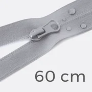 Reißverschluss teilbar wasserabweisend 60cm Hellgrau D132