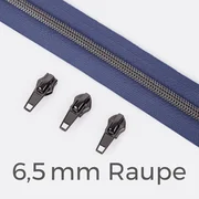 Reißverschluss Gunmetal 6,5mm Dunkles Flieder D321