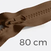 Reißverschluss teilbar 80cm Schokoladenbraun D161