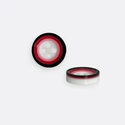 Knopf mit schwarzem Rand 12mm Rosa