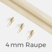 Endlos Reißverschluss 4mm Milchweiß D099