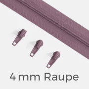 Endlos Reißverschluss 4mm Blasslila D206