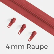 Endlos Reißverschluss 4mm Rost D045