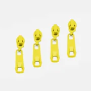 Reverse Zipper für 4mm Raupe Neongelb PT803 4Stück