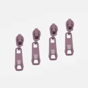 Reverse Zipper für 4mm Raupe Blasslila D206 4Stück