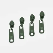 Reverse Zipper für 4mm Raupe Dunkelgrün D190 4Stück