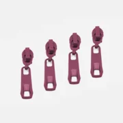 Reverse Zipper für 4mm Raupe Dunkles Altrosa D285 4Stück