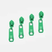 Reverse Zipper für 4mm Raupe Grasgrün D052 4Stück