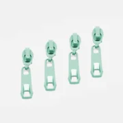 Reverse Zipper für 4mm Raupe Mint D871 4Stück