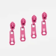 Reverse Zipper für 4mm Raupe Pink B47 4 Stück