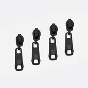 Reverse Zipper für 4mm Raupe Schwarz B5 4Stück