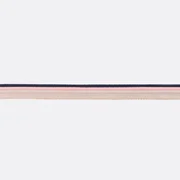Paspelband TRIO 15mm Meterware Beige/Rosa/Dunkelblau