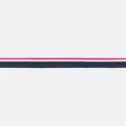 Paspelband TRIO 15mm Meterware  Dunkelblau/Weiß/Pink
