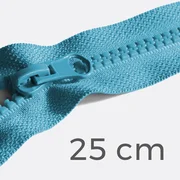 Reißverschluss teilbar 25cm Aquablau D905