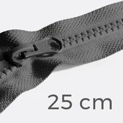 Reißverschluss teilbar 25cm Dunkelgrau D306
