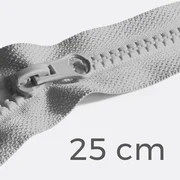 Reißverschluss teilbar 25cm Hellgrau D132