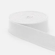 Gurtband Baumwollmix Soft 25mm Weiß B3