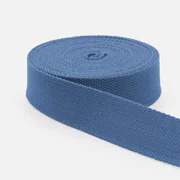 Gurtband Baumwollmix Soft 25mm Jeansblau D240