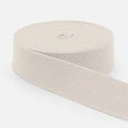 Gurtband Baumwollmix Soft 25mm Milchweiß D099