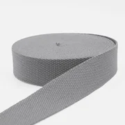 Gurtband Baumwollmix Soft 40mm Mausgrau B24