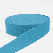 Gurtband Baumwollmix Soft 40mm Türkisblau B46