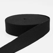 Gurtband Baumwollmix Soft 40mm Schwarz B5