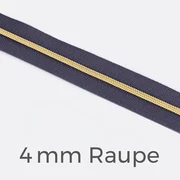 Reißverschluss Meterware Metallisiert Gold 4mm Lilac D319