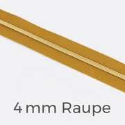 Reißverschluss Meterware Metallisiert Gold 4mm Senf D846