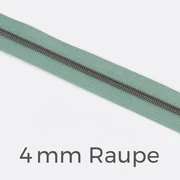 Reißverschluss Meterware Metallisiert Gunmetal 4mm Mint D250