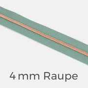 Reißverschluss Meterware Metallisiert Kupfer 4mm Mint D250