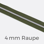Reißverschluss Meterware Metallisiert Silber 4mm Army D170