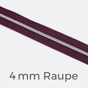 Reißverschluss Meterware Metallisiert Silber 4mm Beere D230