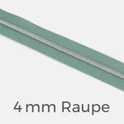 Reißverschluss Meterware Metallisiert Silber 4mm Mint D250