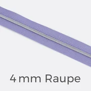 Reißverschluss Meterware Metallisiert Silber 4mm Helles Flieder D268